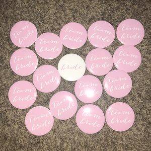 Team Bride Buttons and Bride Button